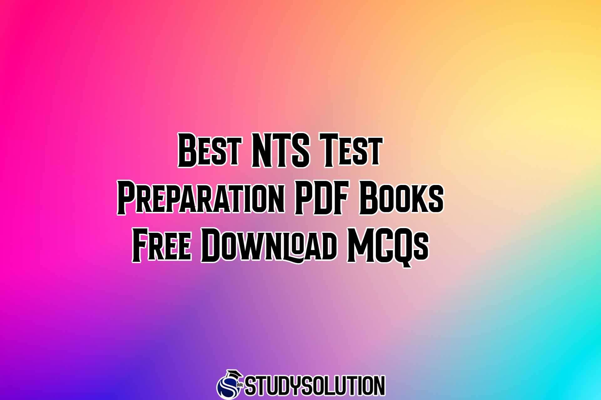 Best NTS Test Preparation PDF Books Free Download MCQs