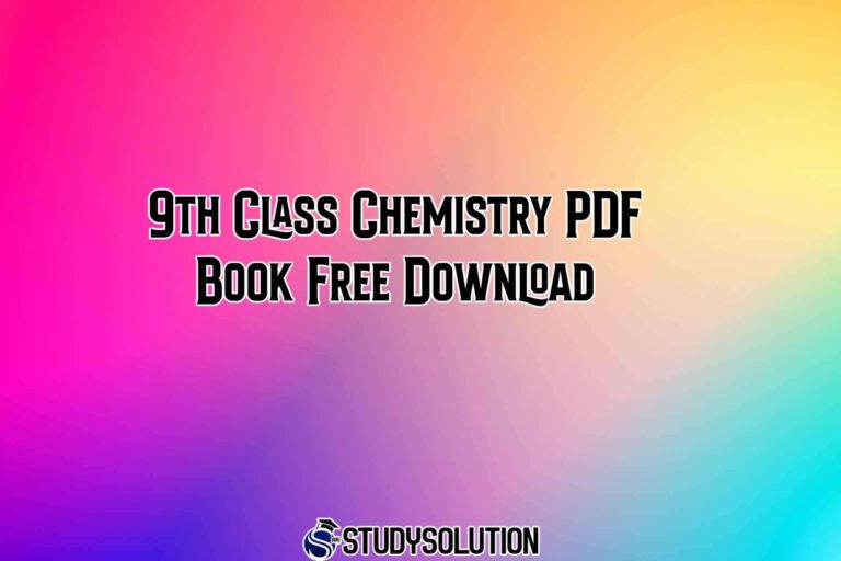 9th Class Chemistry PDF Book Free Download