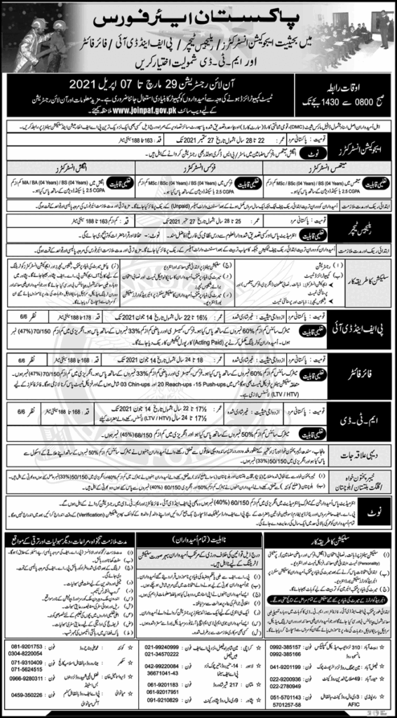 Pakistan Air Force PAF Latest Jobs 2021