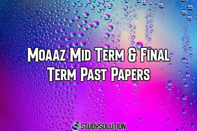 Moaaz Past Papers