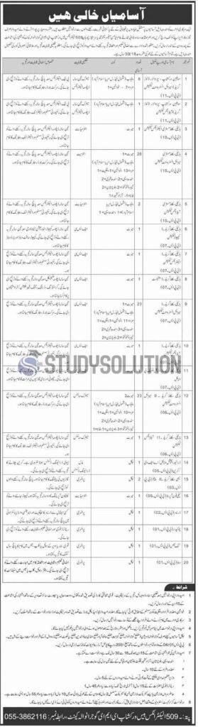 Pak Army Civilian in 509 Electronics Workshop EME Latest Jobs 2021