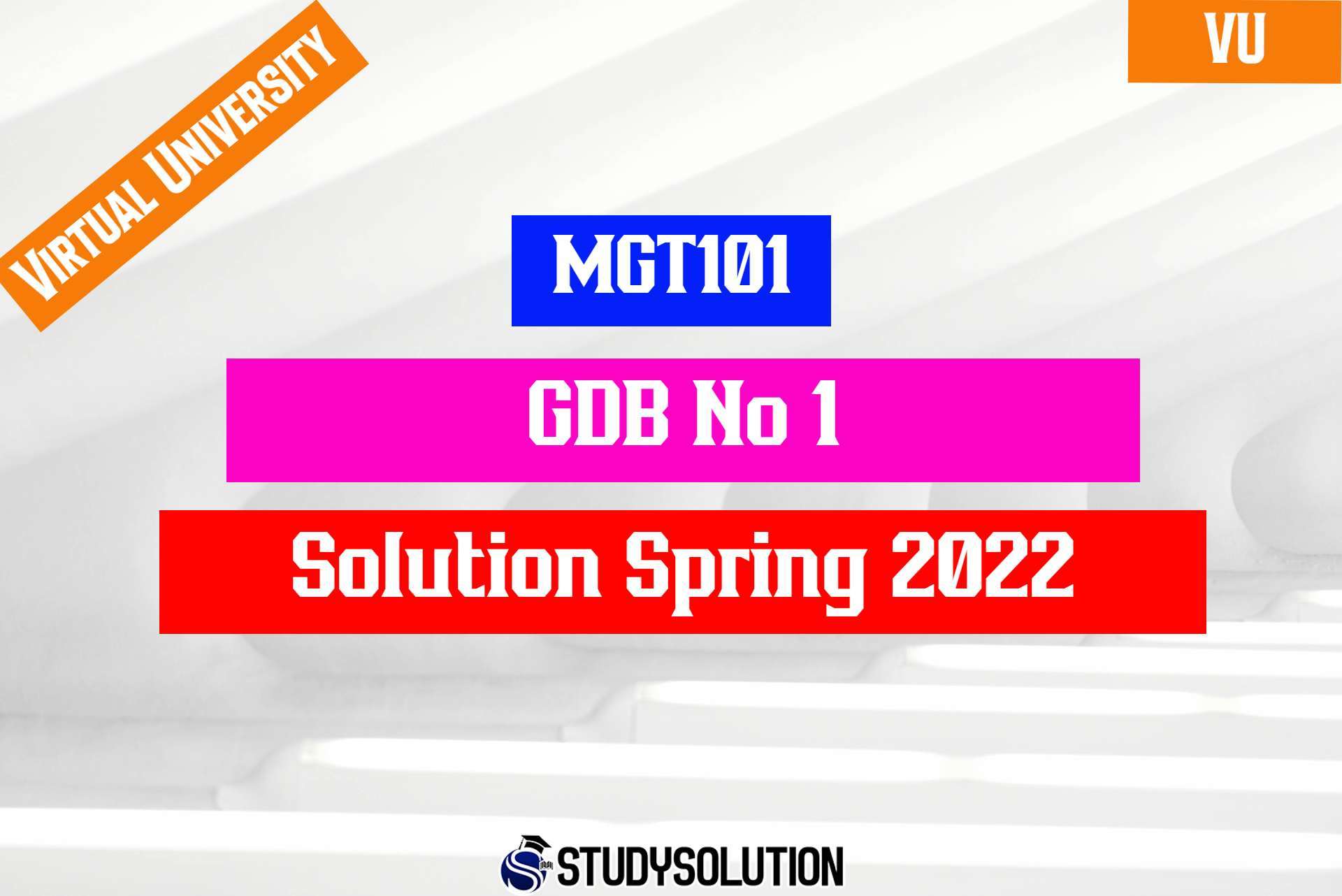 MGT101 GDB No 1 Solution Spring 2022