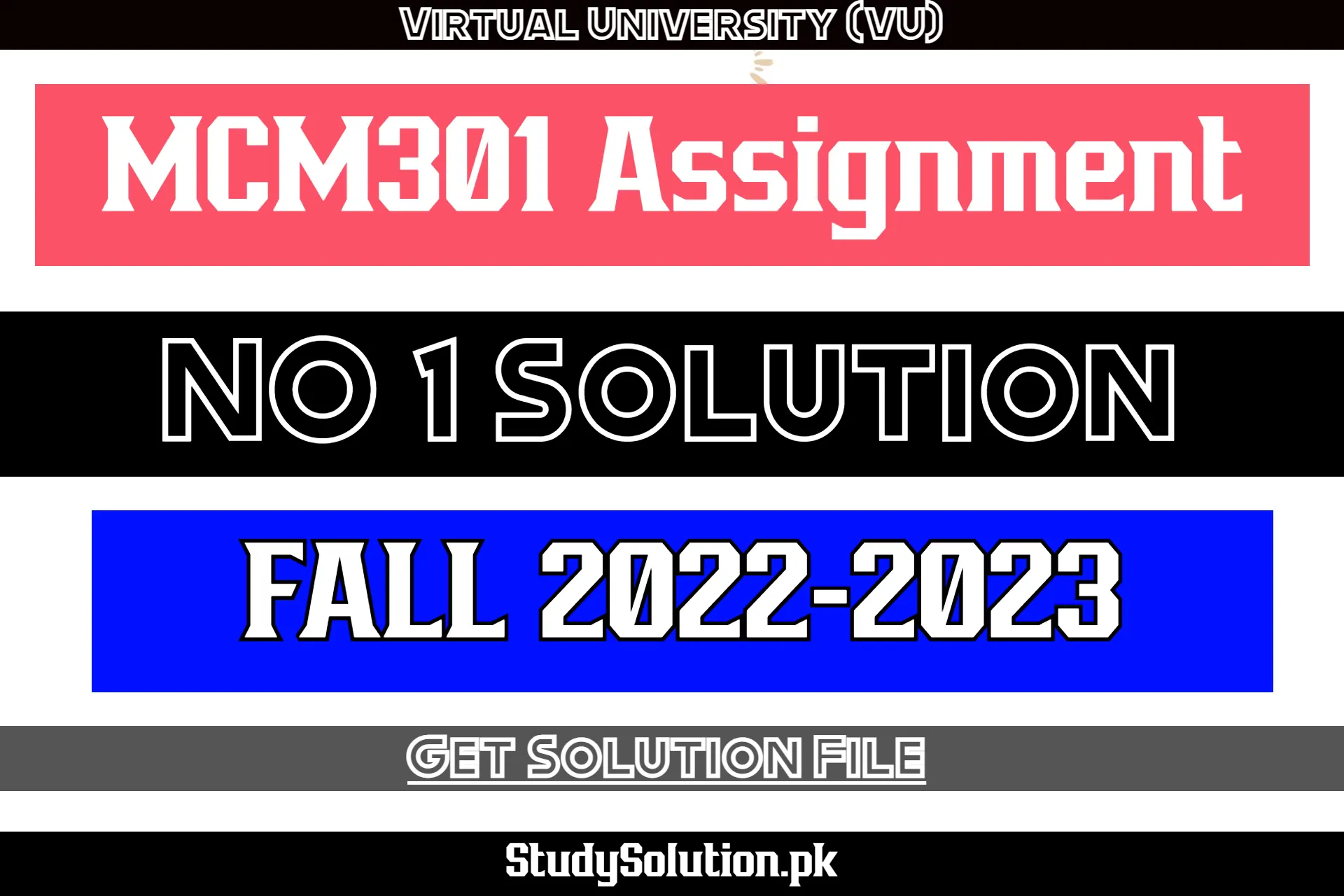 MCM301 Assignment No 1 Solution Fall 2022