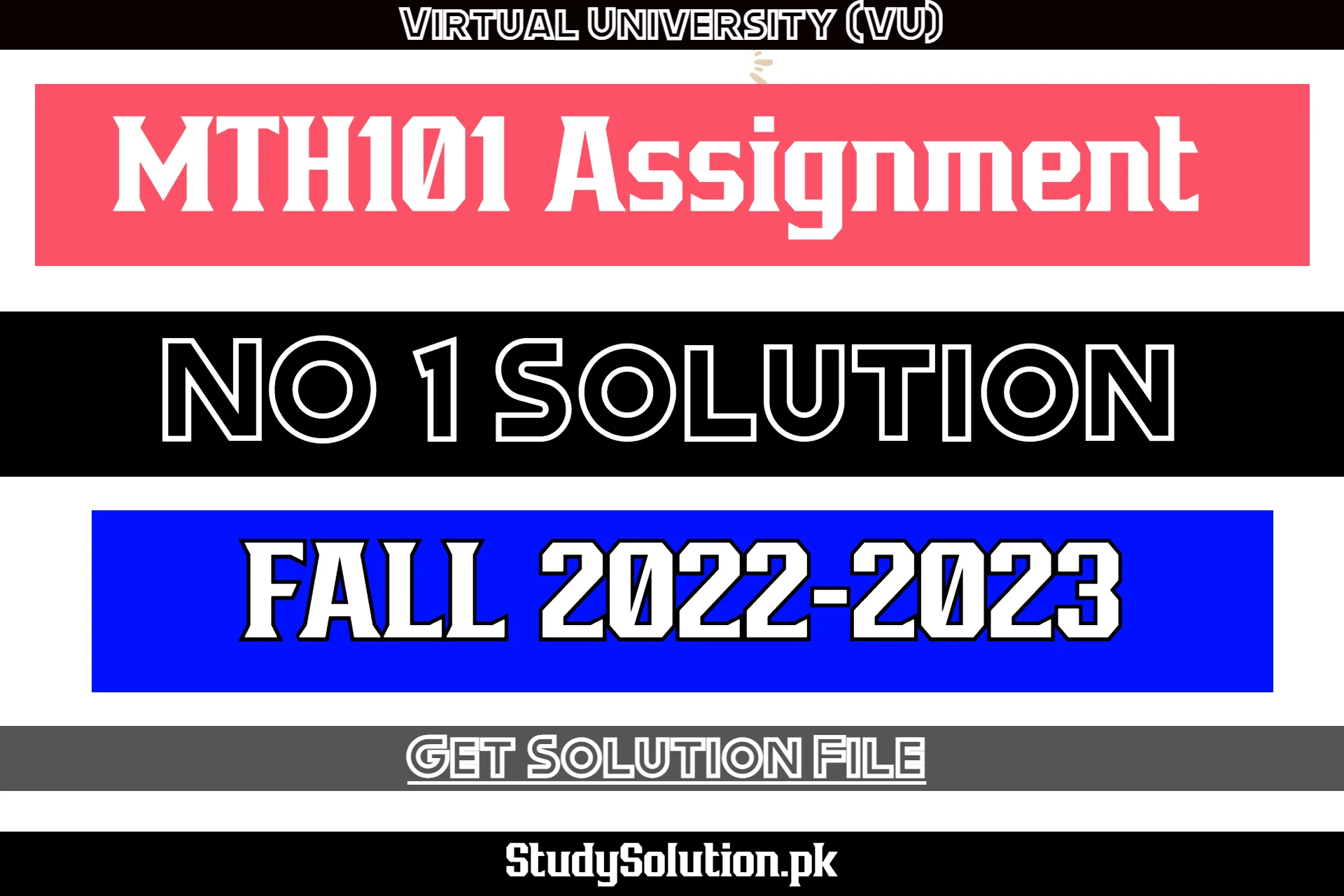 MTH101 Assignment No 1 Solution Fall 2022