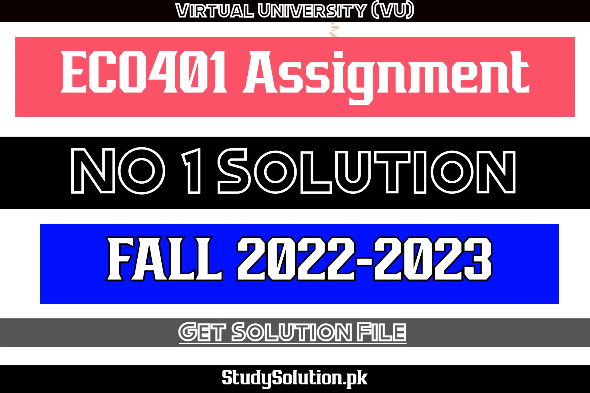 ECO401 Assignment No 1 Solution Fall 2022