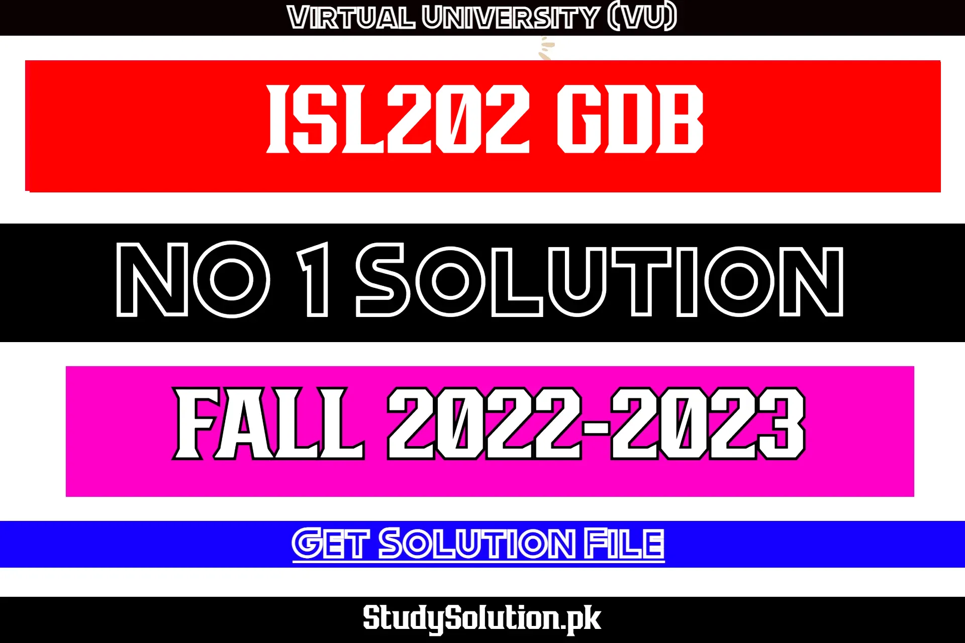 ISL202 GDB No 1 Solution Fall 2022