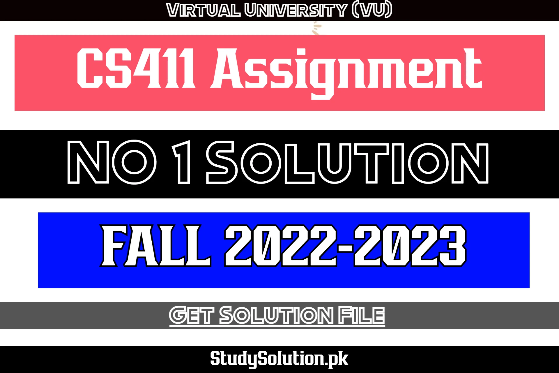 CS411 Assignment No 1 Solution Fall 2022