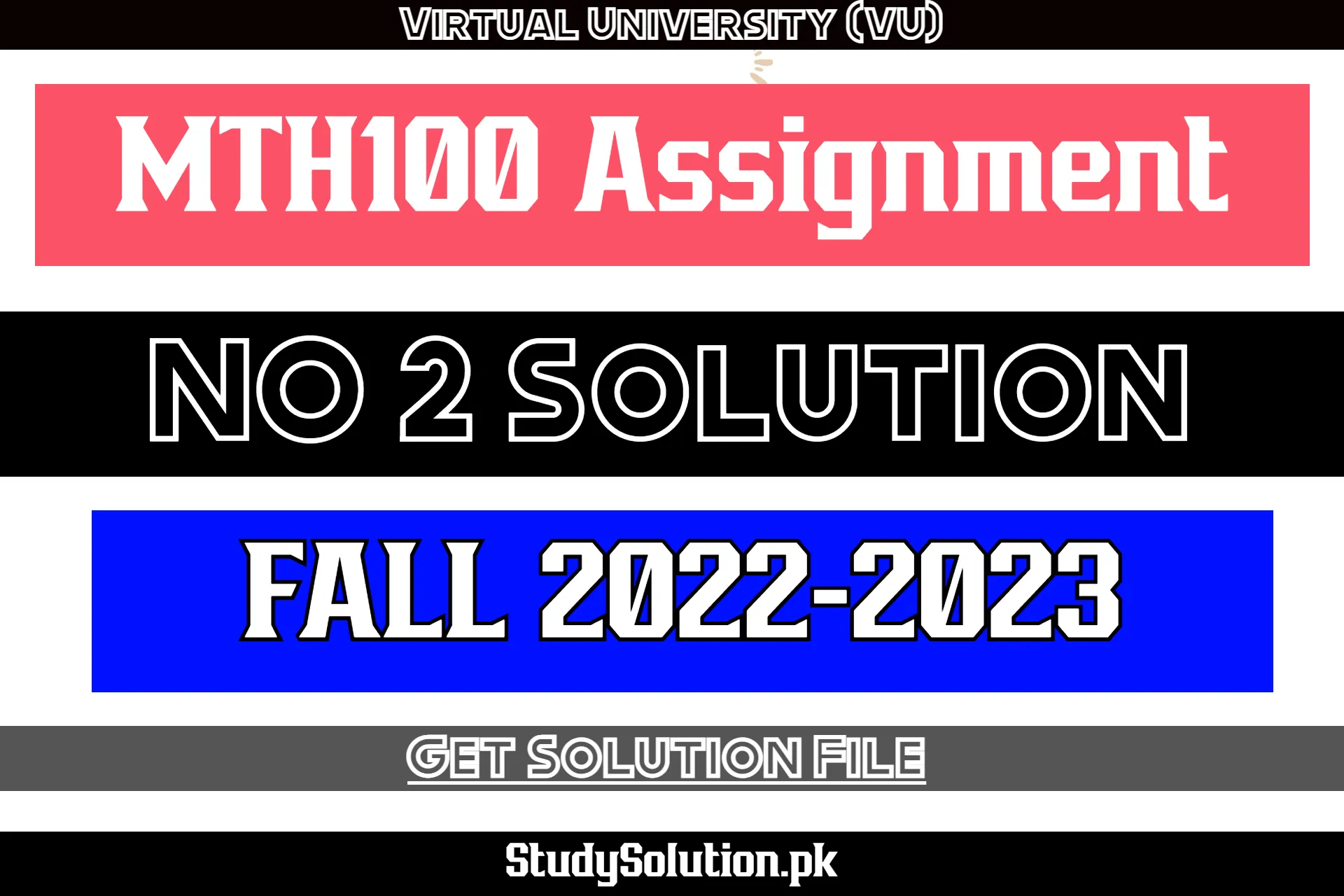 MTH100 Assignment No 2 Solution Fall 2022