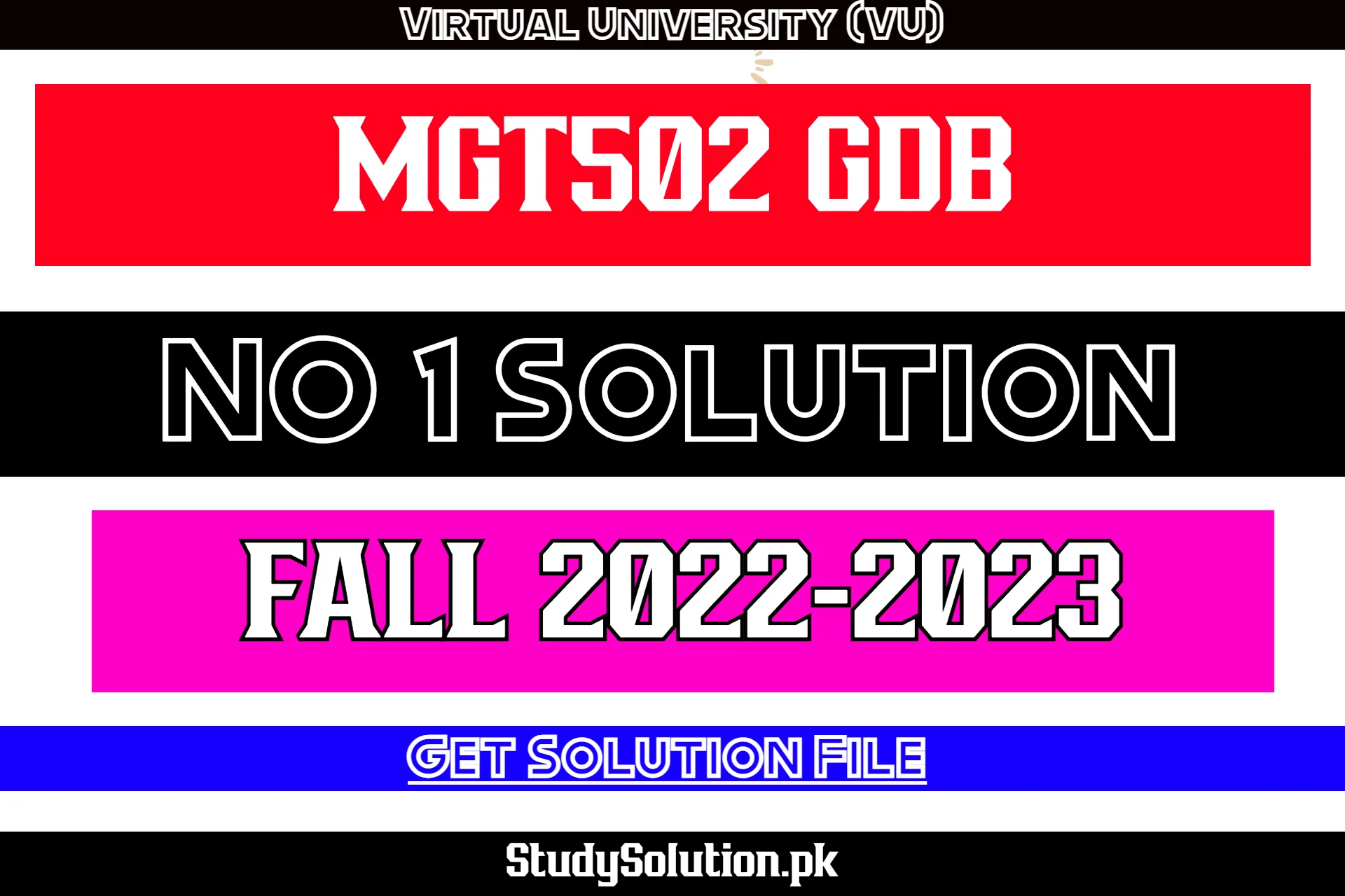 MGT502 GDB No 1 Solution Fall 2022