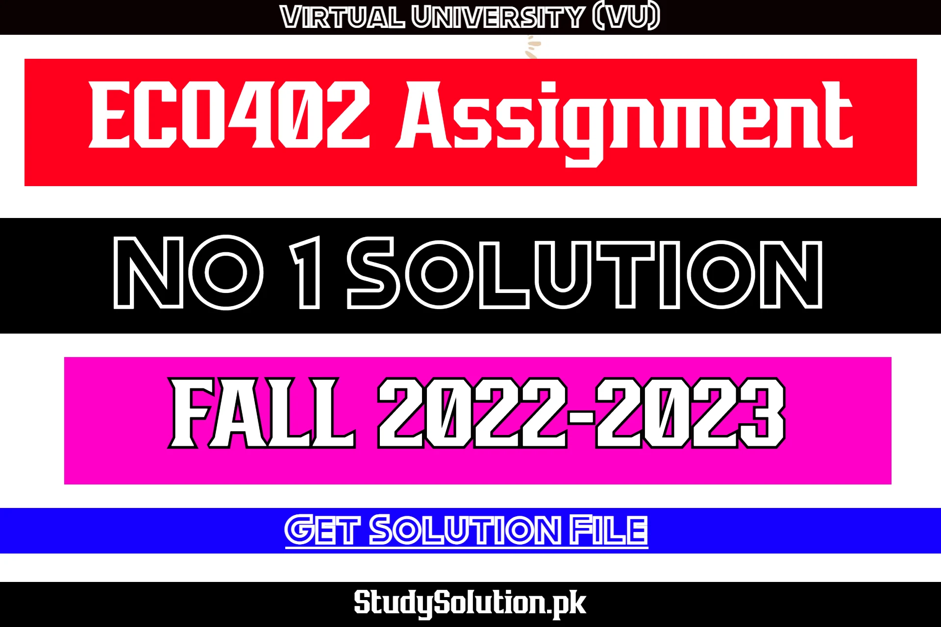 ECO402 Assignment No 1 Solution Fall 2022