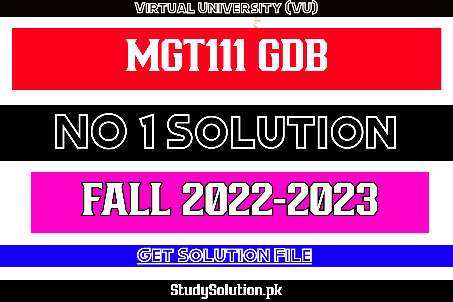 MGT111 GDB No 1 Solution Fall 2022