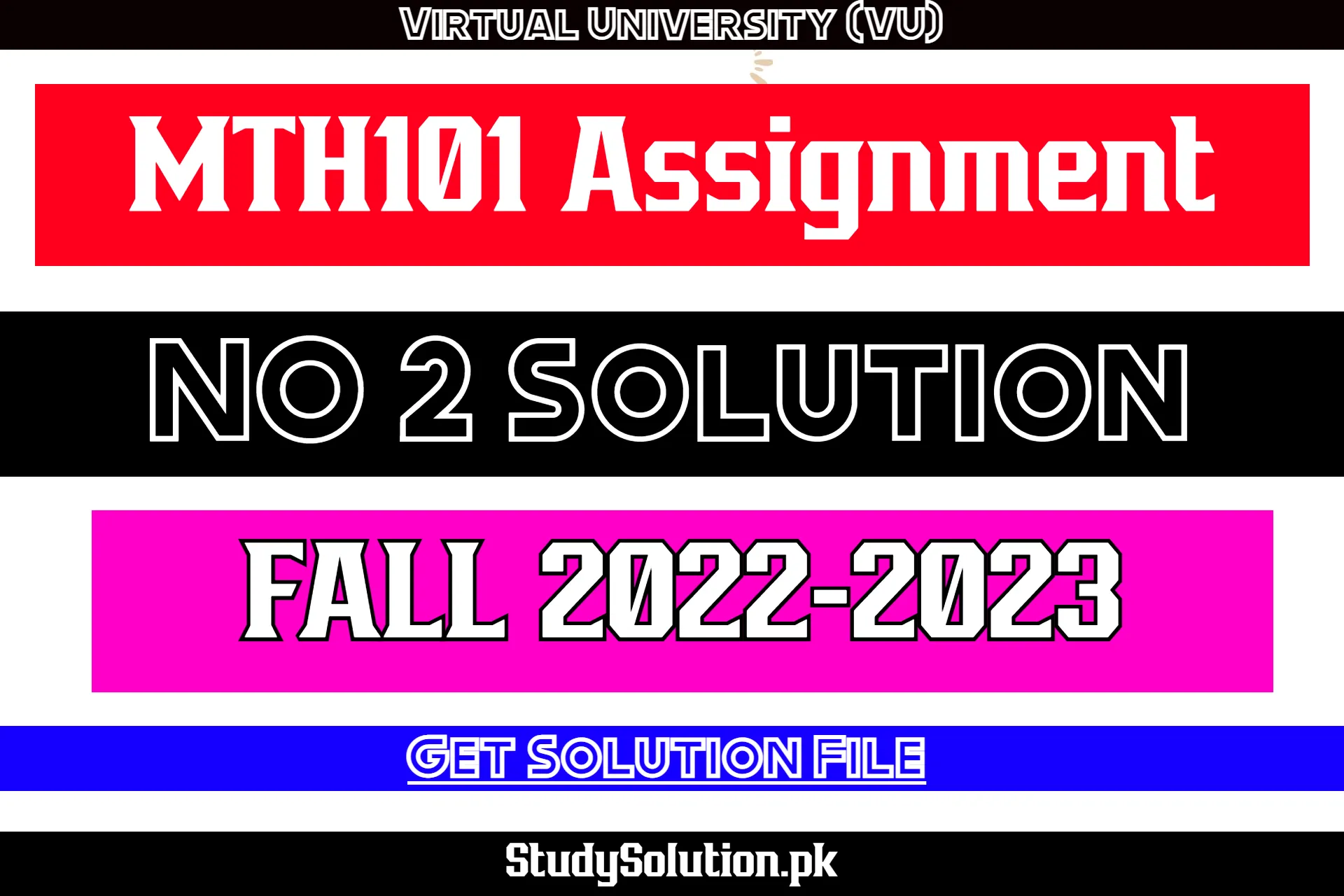 MTH101 Assignment No 2 Solution Fall 2022