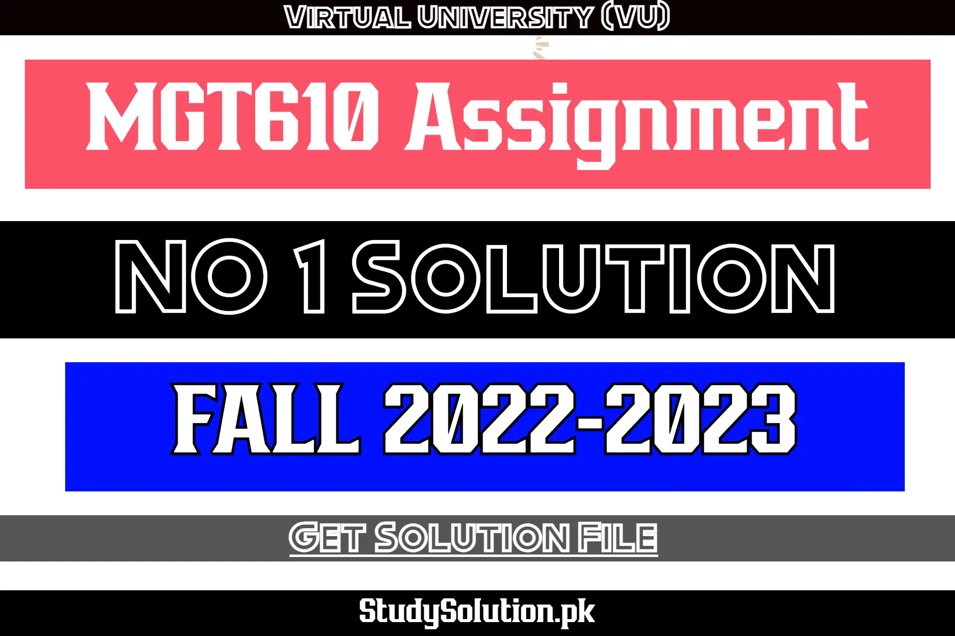 MGT610 Assignment No 1 Solution Fall 2022