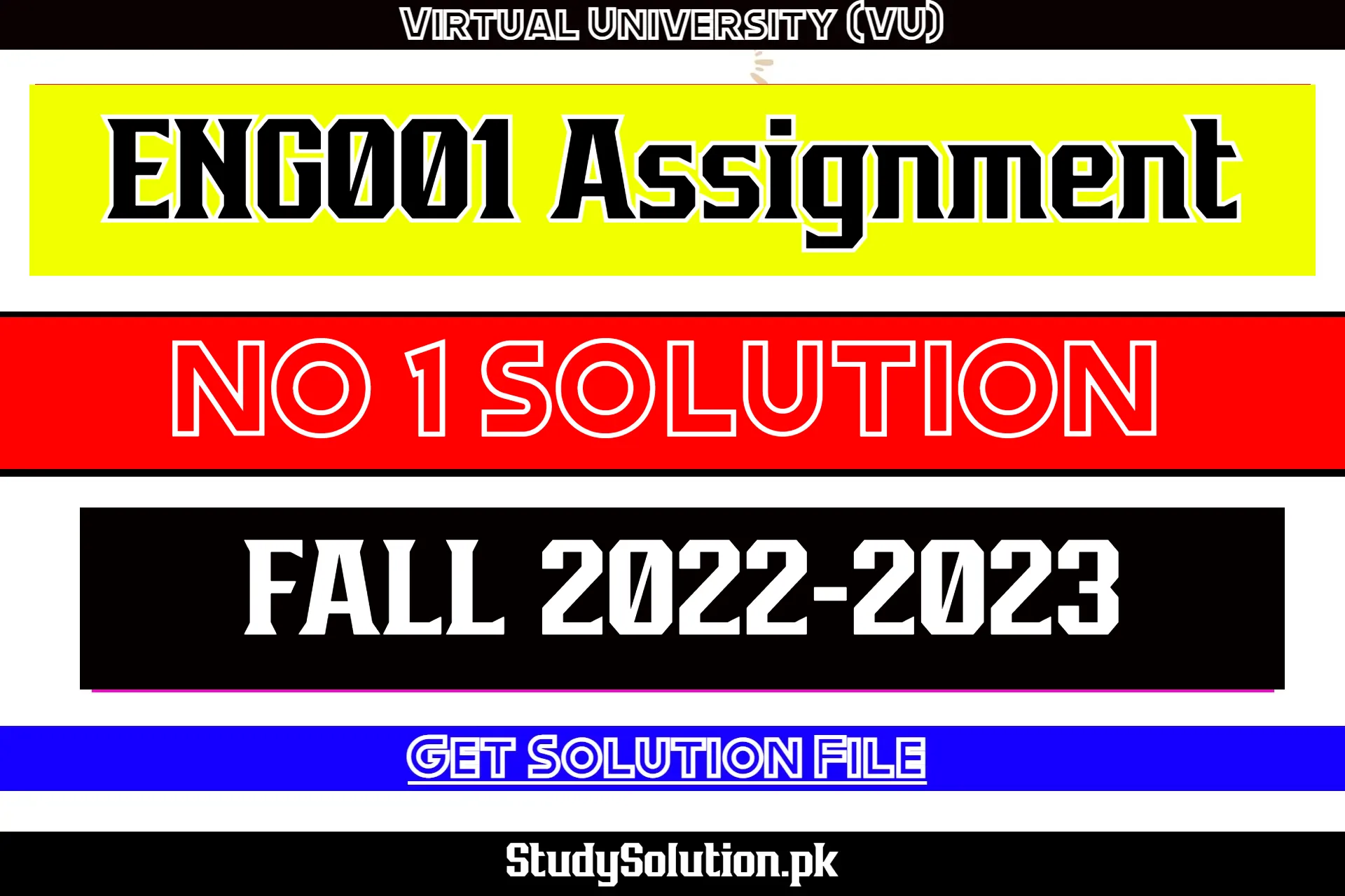 ENG001 Assignment No 1 Solution Fall 2022