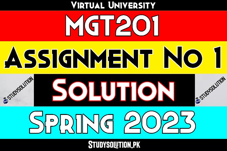 MGT201 Assignment No 1 Solution Spring 2023