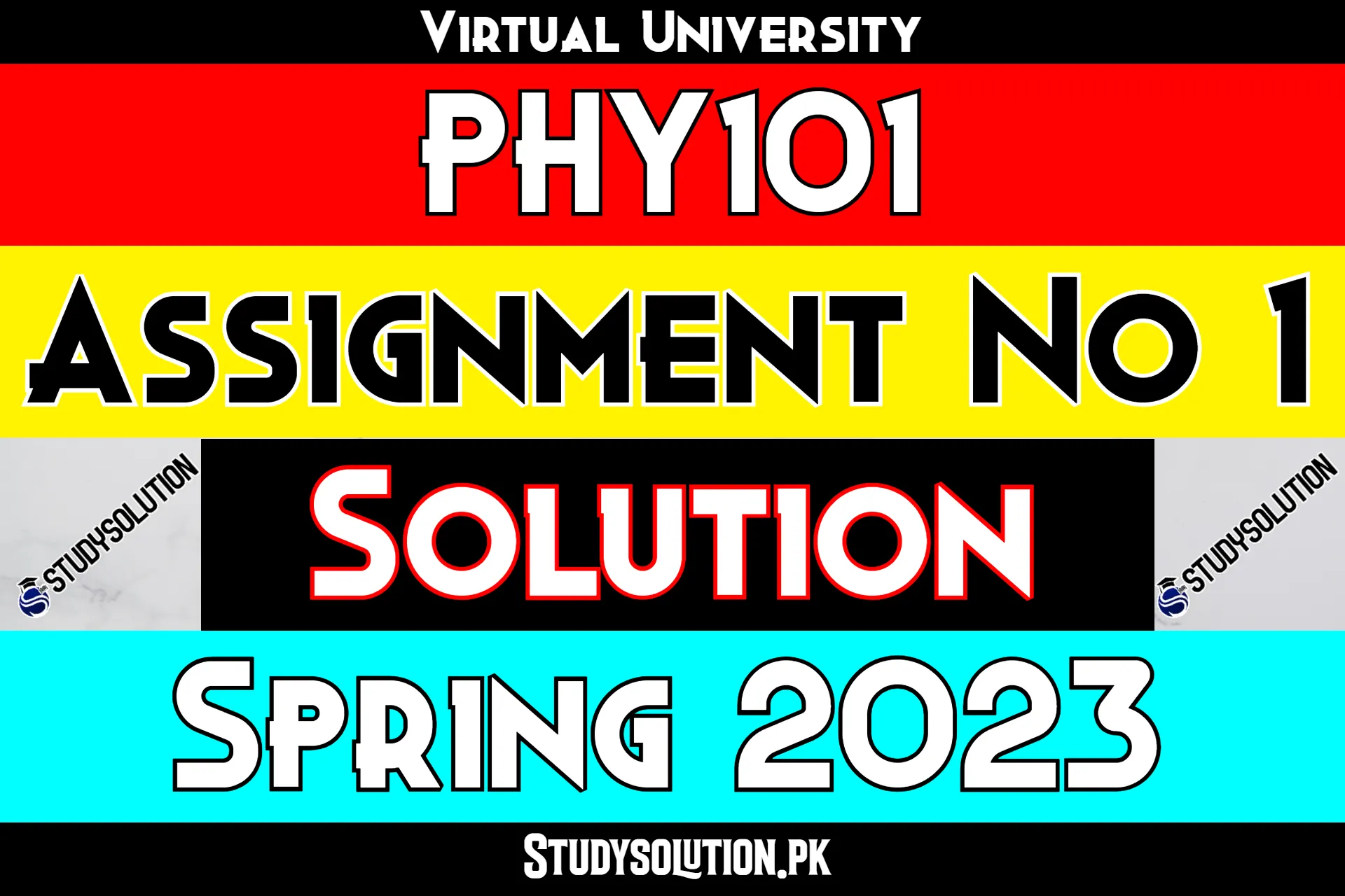 PHY101 Assignment No 1 Solution Spring 2023