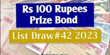 Rs 100 Rupees Prize Bond List Draw#42 2023