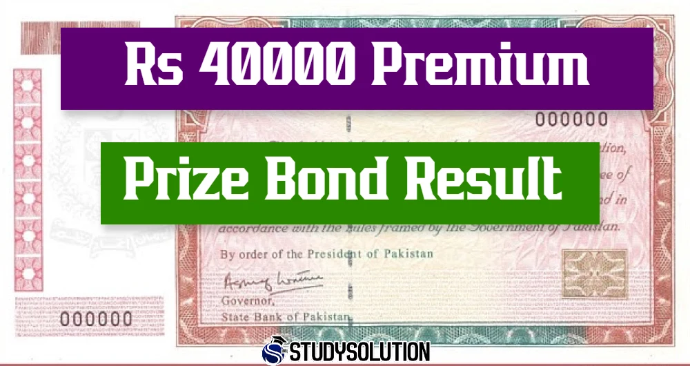 Rs 40000 Premium Prize Bond Result and List Draw No 25