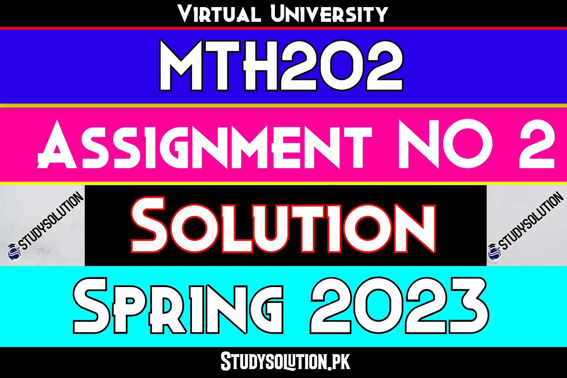 MTH202 Assignment No 2 Solution Spring 2023