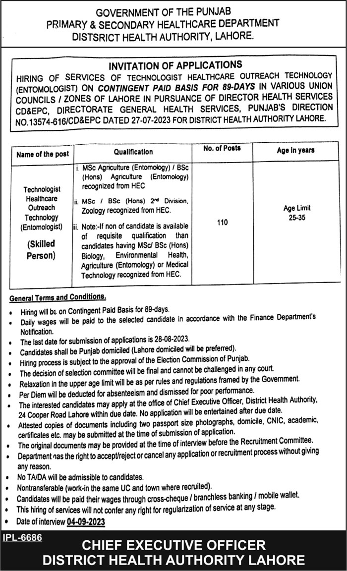 District Health Authority DHA Latest Jobs 2023