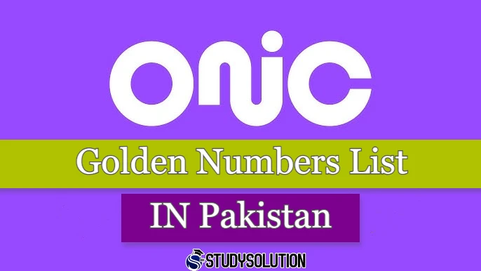 Onic Sim Golden Numbers list in Pakistan