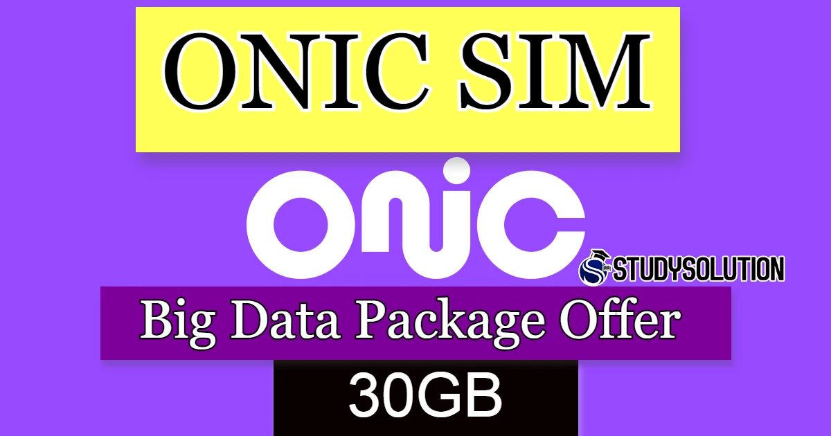 ONIC Sim Big Data Package Offer 30GB