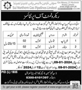 Latest SNGPL Sui Northern Gas Pipelines Limited Jobs 2023