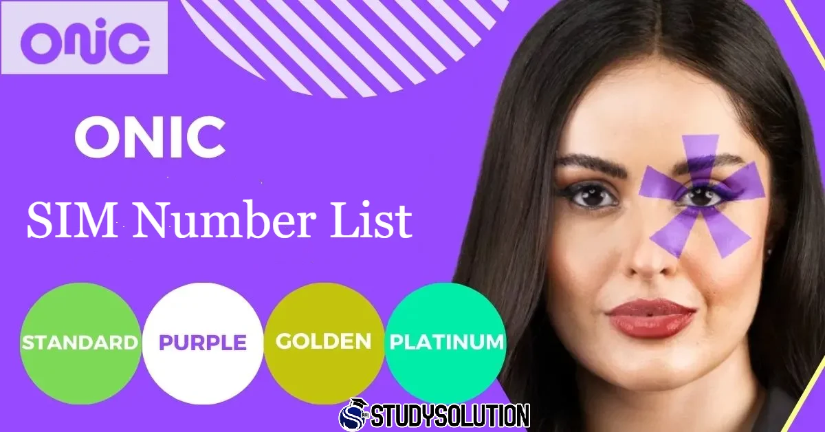 Onic Sim Numbers List Pakistan Golden, Platinum, Purple and Standard