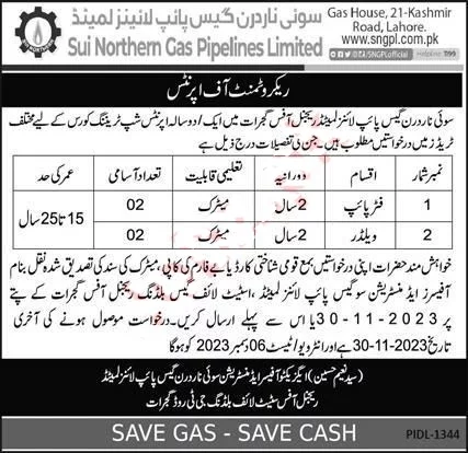 Latest SNGPL Sui Northern Gas Pipelines Limited Jobs 2023