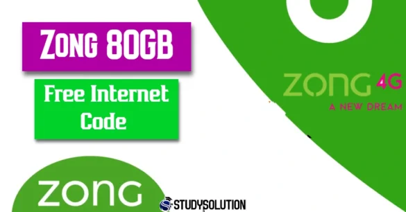 Zong 80GB Free Internet Code Details