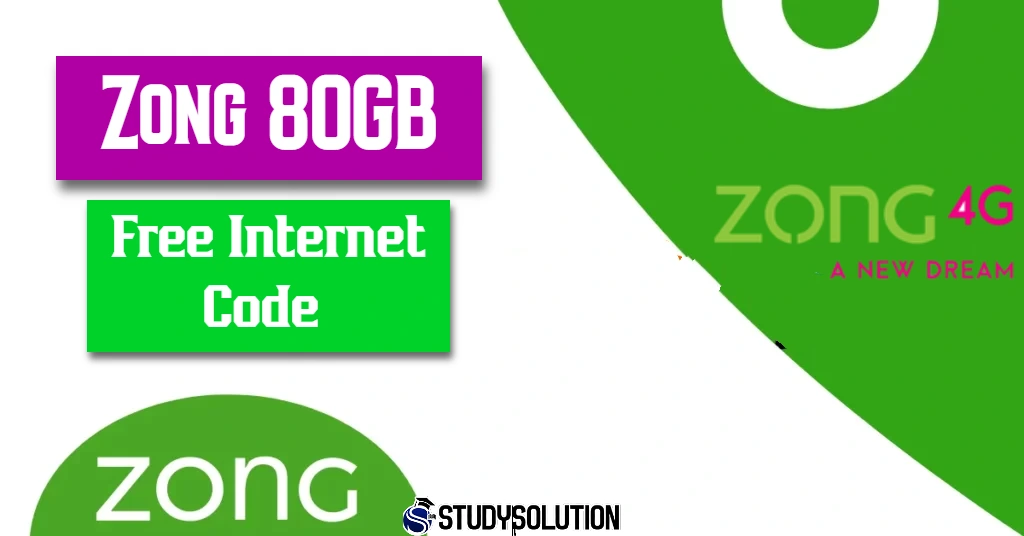 Method of getting to Zong 80GB Free Internet Code