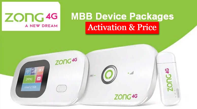 A details of Zong Device Packages Latest update and price alert and activation process