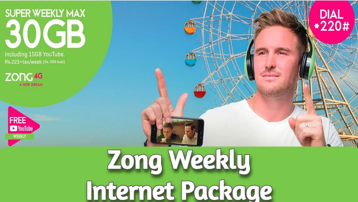 Dial code of Zong Weekly Internet Package 30GB Code and activate weekly zong package