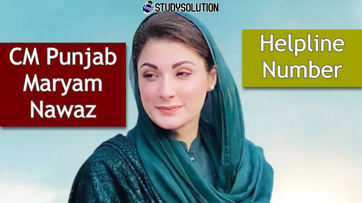 CM Punjab Maryam Nawaz Helpline Number Details
