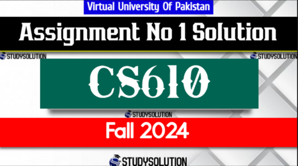 CS610 Assignment No 1 Solution Fall 2024