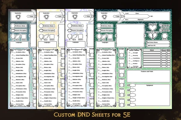 Best Free 5e Character Sheets